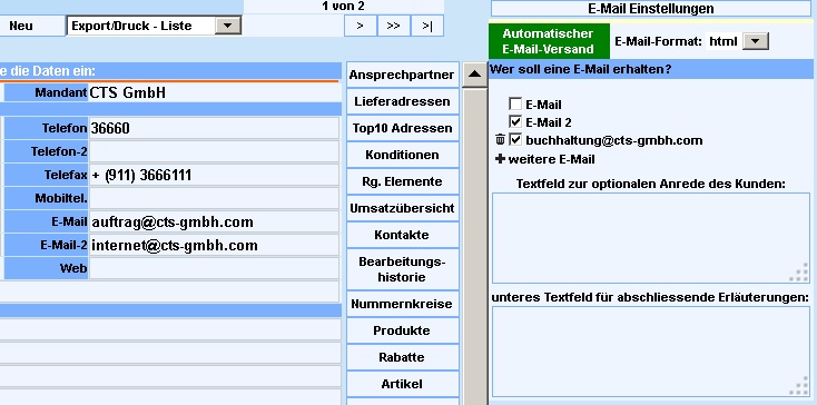 EMAIL RECHNUNG